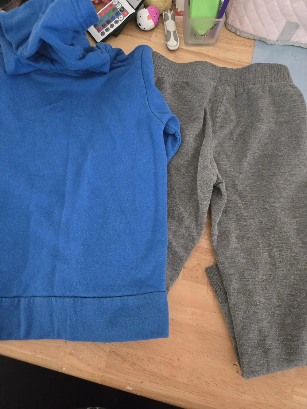 Puma Blue Hoodie and Gray Joggers Kids Set - Picture 2 of 2